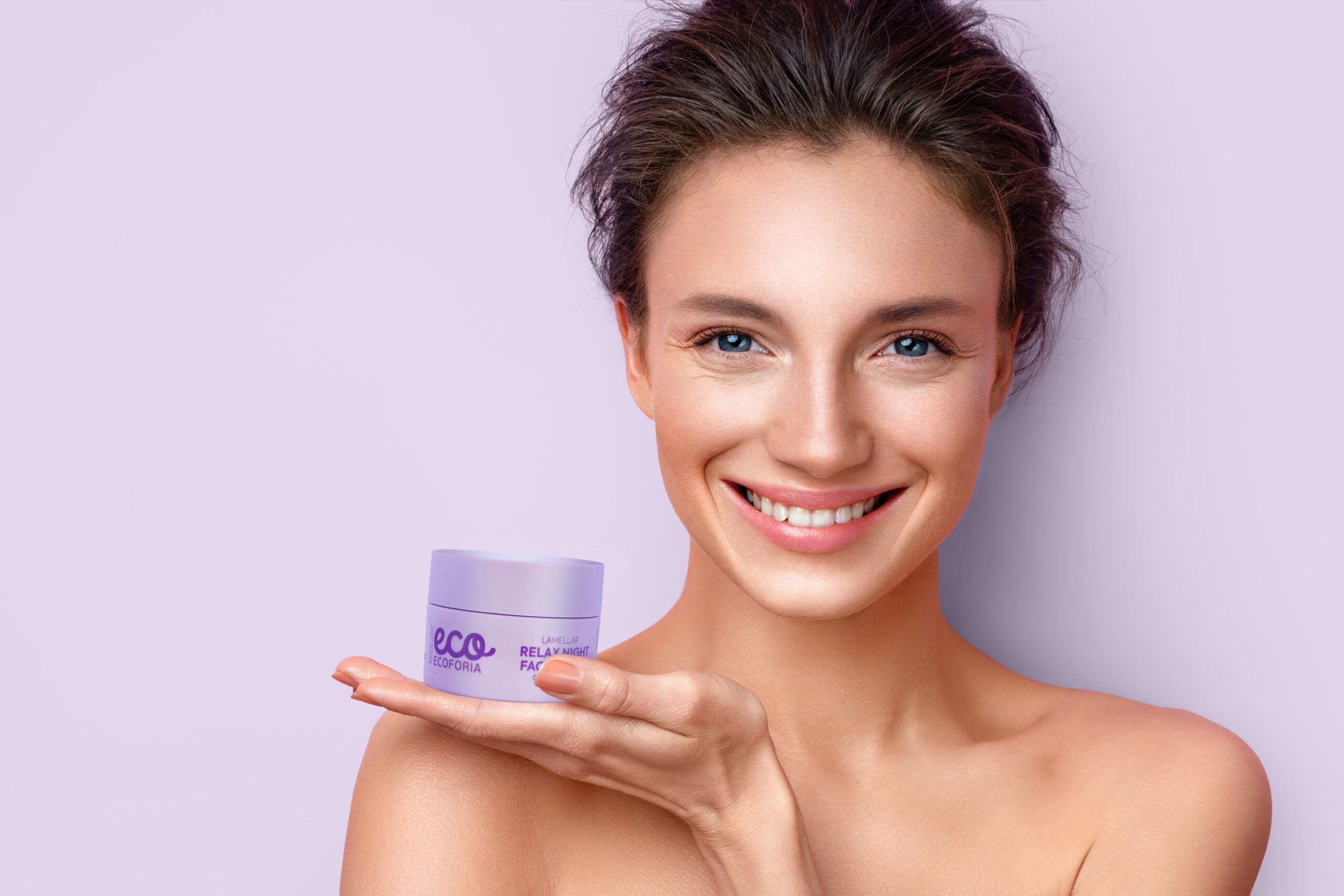 Ecoforia Lavender Night Cream – 50ml | Relaxing Lamellar Formula