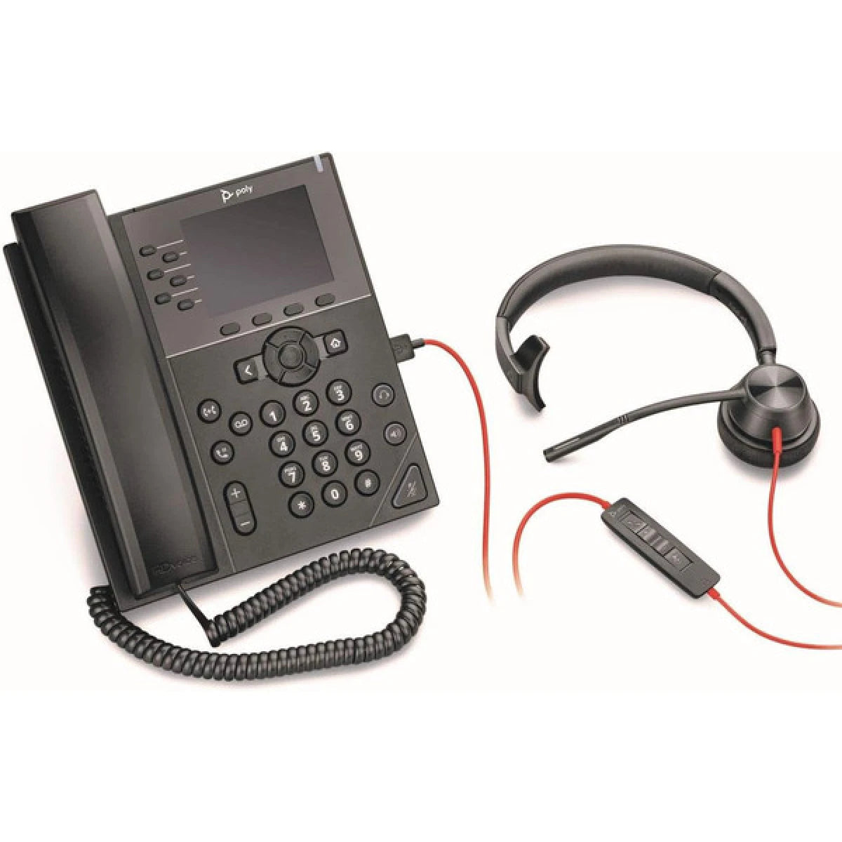 Poly Blackwire 3310 Mono USB-C Headset – Noise-Canceling Mic, SoundGuard, USB-C/A Adapter