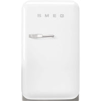 Smeg FAB5RWH6 Mini Refrigerator 50’s Style – White | 34L Retro Minibar