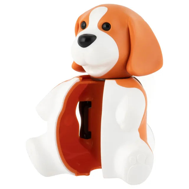Flipper - Fun Animal Toothbrush With Holder for Kids - Beagle (Colour May Vary)