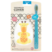 Flipper - Fun Animal Toothbrush With Holder for Kids - Giraffe (Colour May Vary)