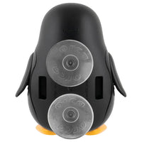 Flipper Fun Animal Toothbrush with Holder for Kids - Penguin (Self-Opening Cover)
