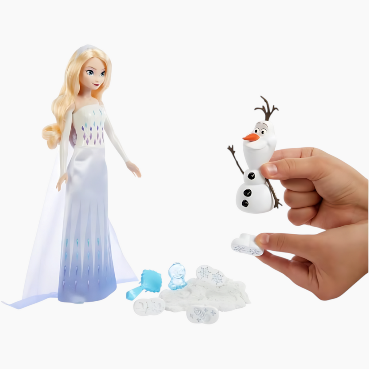 Mattel Frozen Fashion Dolls – Elsa and Olaf Snow Dough