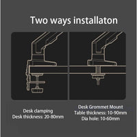 North Bayou G55 27″-34″ Dual Monitor Desk Mount TV Bracket