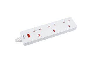 Geepas 3-Gang Extension Lead, 2990W, 5m Cable GES58141