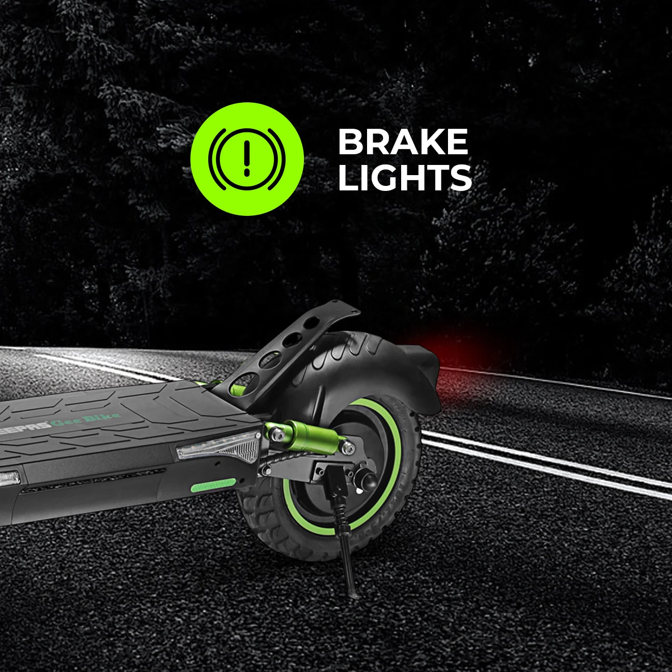 Geepas GeeBike 10" Foldable Electric Scooter, 45km/h, Black GEST63088