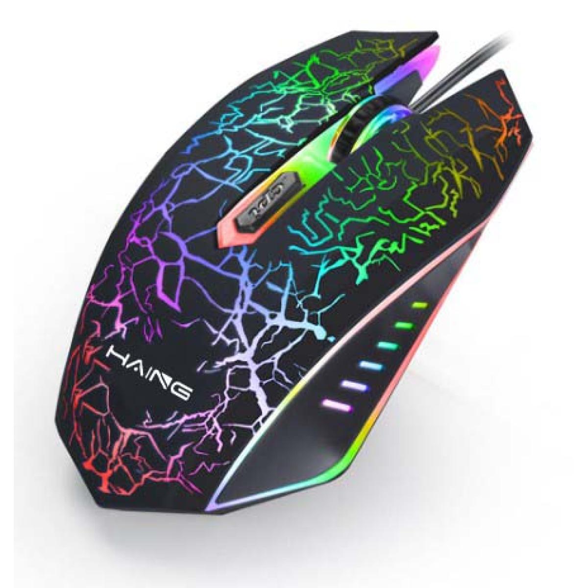 فأرة HAING GM200 RGB السلكية للألعاب | تصميم رائع وأداء ممتاز
