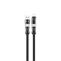 كابل جرين ليون 4 في 1 LED مضفر 60W - أسود