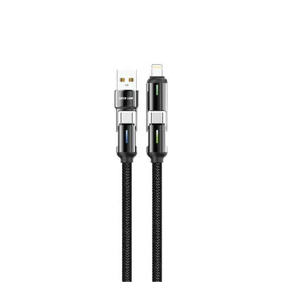 كابل جرين ليون 4 في 1 LED مضفر 60W - أسود