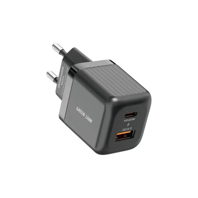Green Lion GaN 20W A+C Compact fast Charger – With USB-C Cable