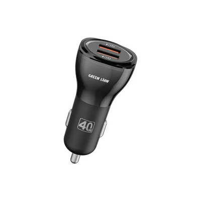 Green Lion 40W Dual USB-A Car Charger | QC 3.0 Fast Charge