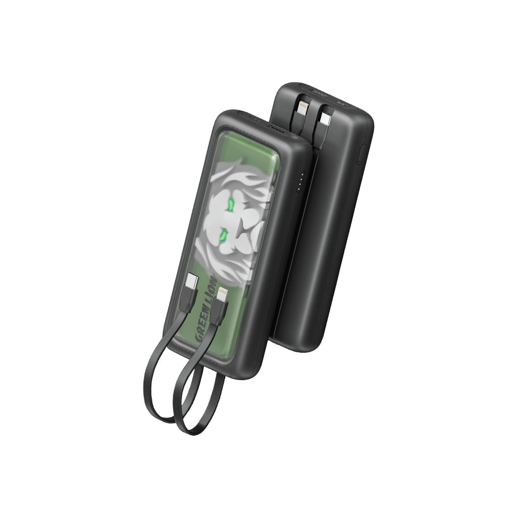 Green Lion Le Lion 10000mAh Power Bank Built-in Cables & Fast Charging Green Lion Le Lion 10000mAh Power Bank Built-in Cables & Fast Charging