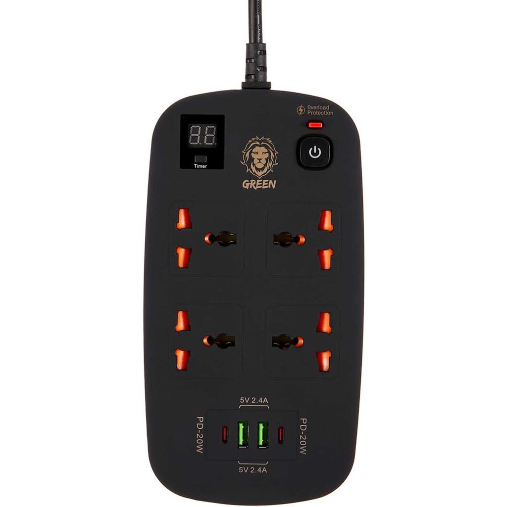 Green Lion 8-in-1 Smart Power Socket 3500W with PD 40W – 3M Green Lion 8-in-1 Smart Power Socket 3500W with PD 40W – 3M