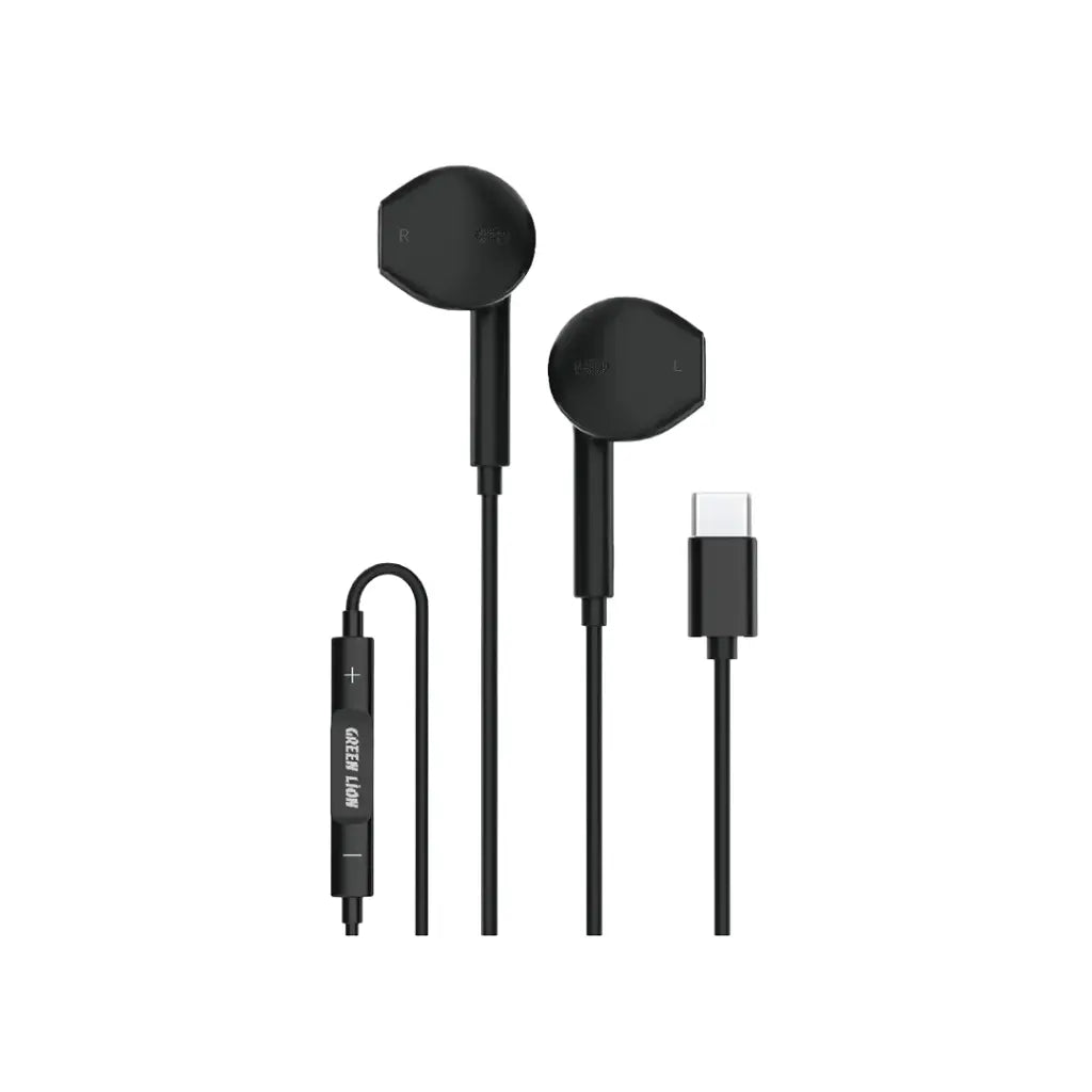 Green Lion Wired Stereo Earphones Type-C – Clear Sound