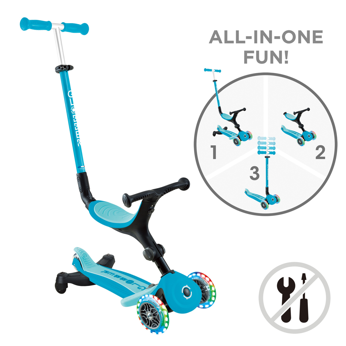 Globber Go Up Active Lights Scooter