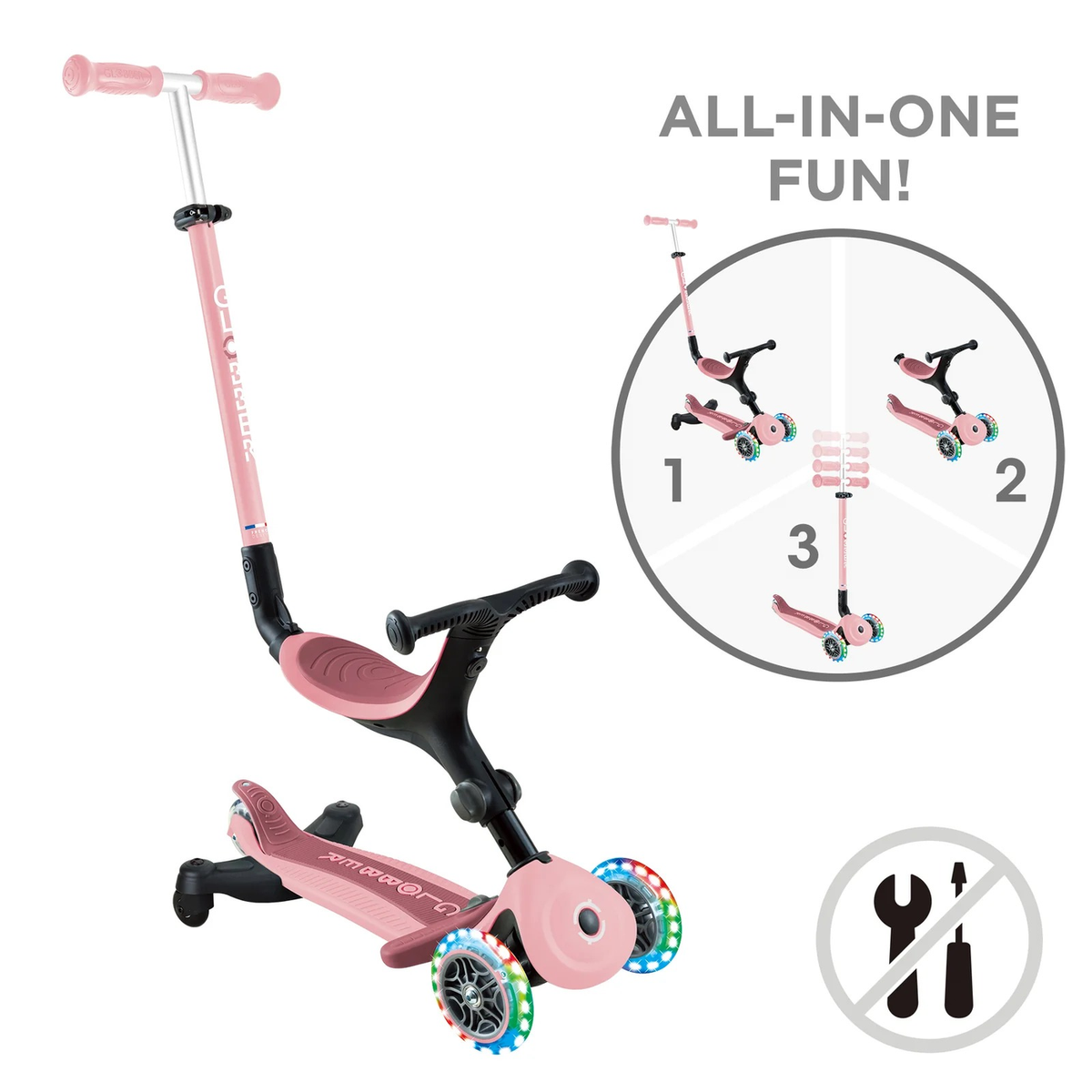 Globber Go Up Active Lights Scooter