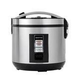 Geepas 1.8L Automatic Rice Cooker with Steamer, Black/Silver GRC4330