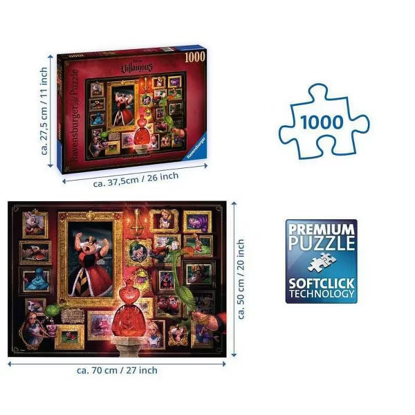 أحجية Ravensburger 1000 قطعة - ديزني: ملكة القلوب