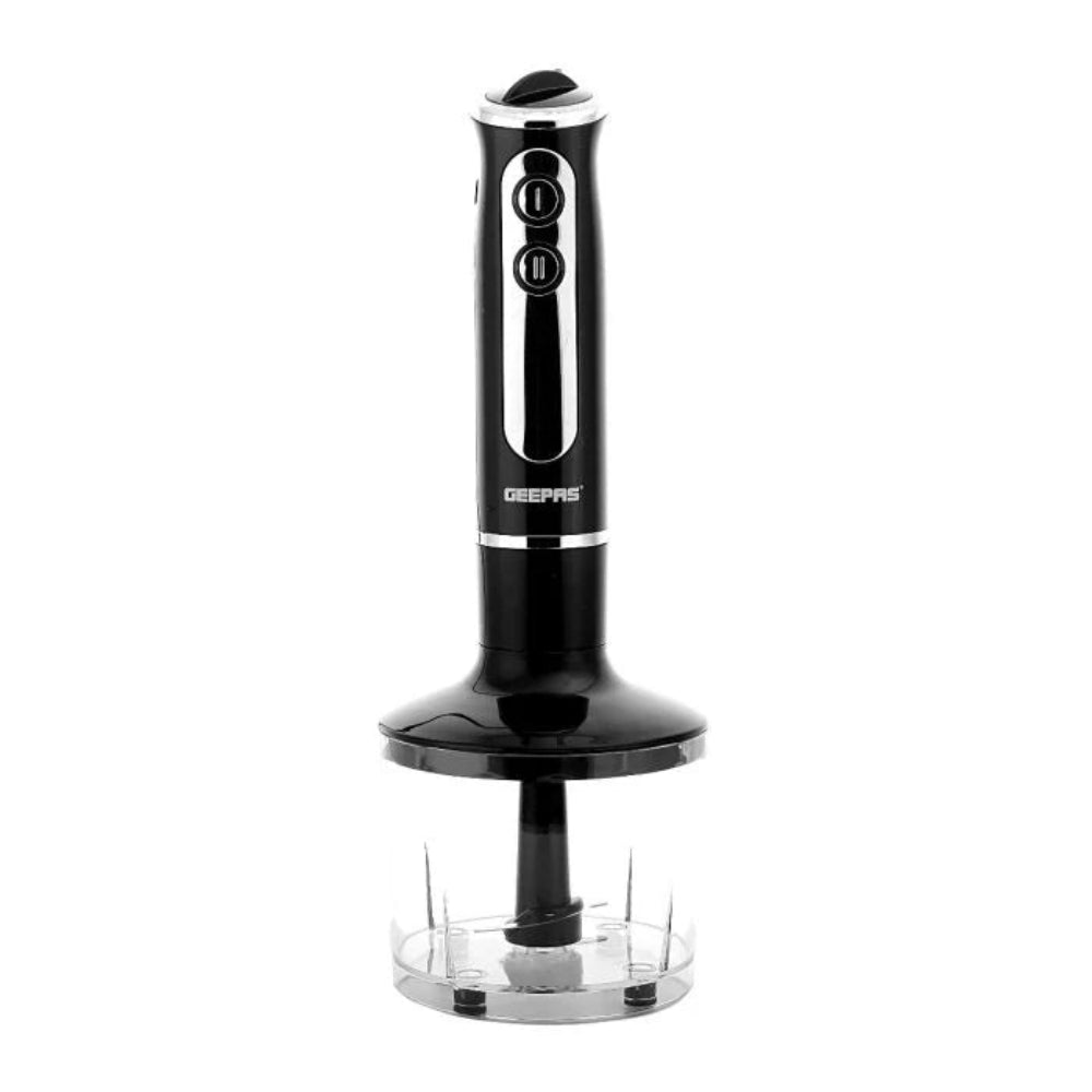  Geepas 5-in-1 Hand Blender 600W Motor 8 Speeds Multiple Attachments