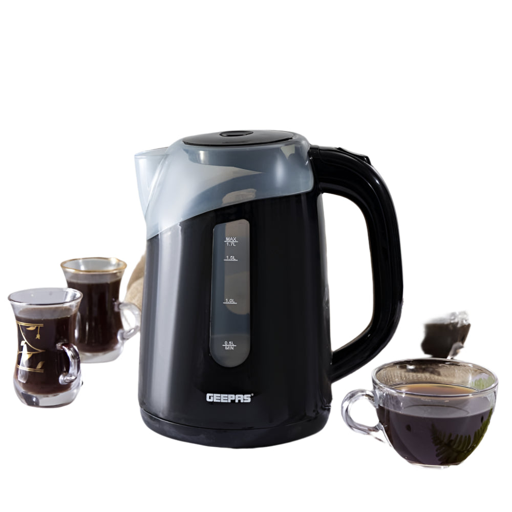 Geepas Electric Kettle 1.7L 2200W Double Wall Auto Shut-Off Geepas Electric Kettle 1.7L 2200W Double Wall Auto Shut-Off