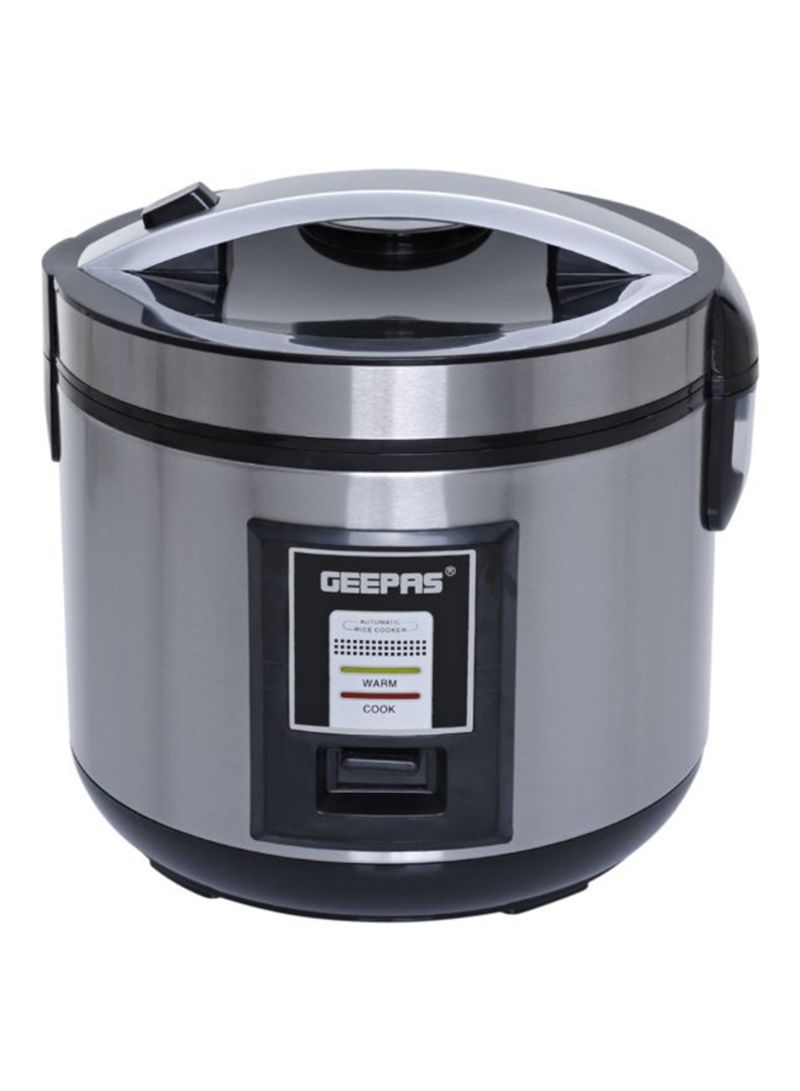 Geepas Rice Cooker 1.8L 700W Non-Stick Stainless Steel Geepas Rice Cooker 1.8L 700W Non-Stick Stainless Steel