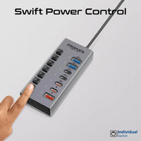 هاب USB-C متعدد 7-في-1 Promate GegaHub-10G