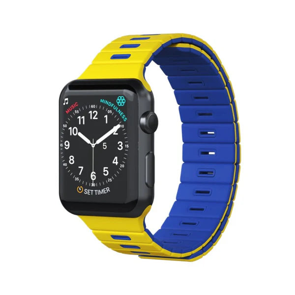 Goui Magnetic Wrist Strap for Apple Watch – Yellow/Blue Goui Magnetic Wrist Strap for Apple Watch – Yellow/Blue