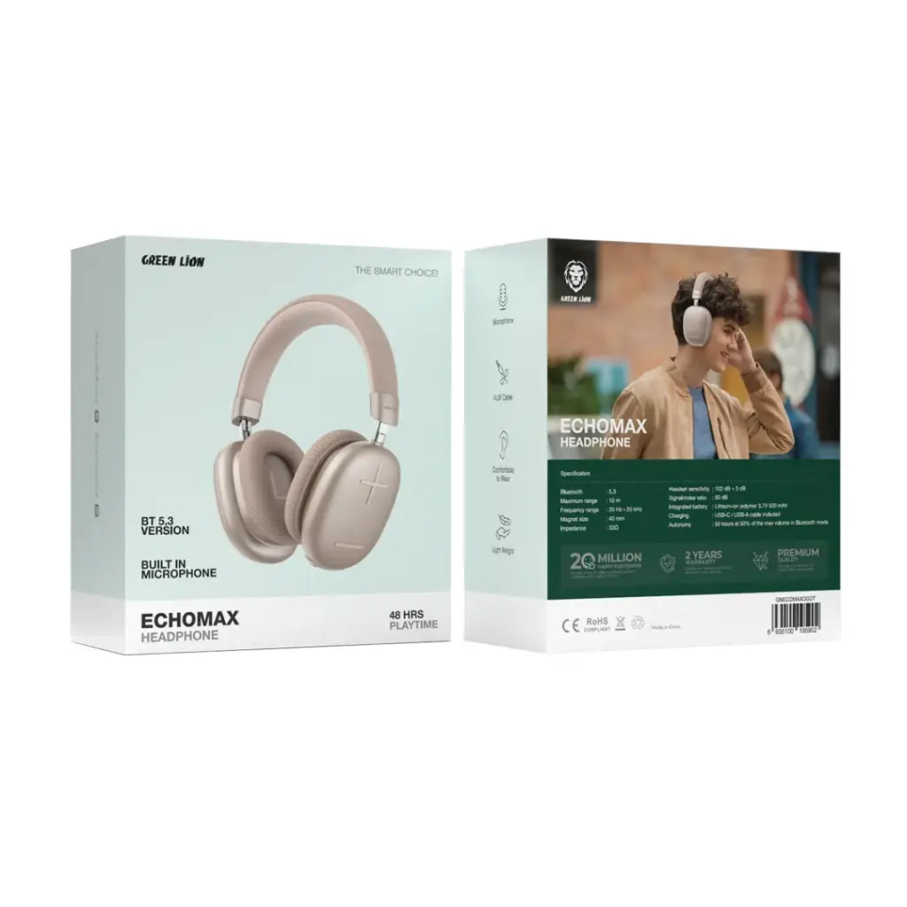 Green Lion EchoMax Headphones – Surround Sound Comfort Green Lion EchoMax Headphones – Surround Sound Comfort