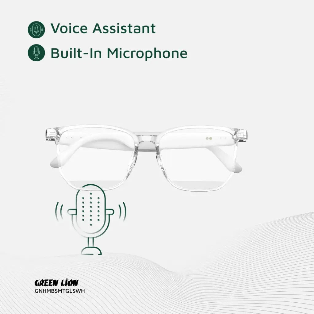 Green Lion Hamburg Smart Glasses - Stylish White Green Lion Hamburg Smart Glasses - Stylish White