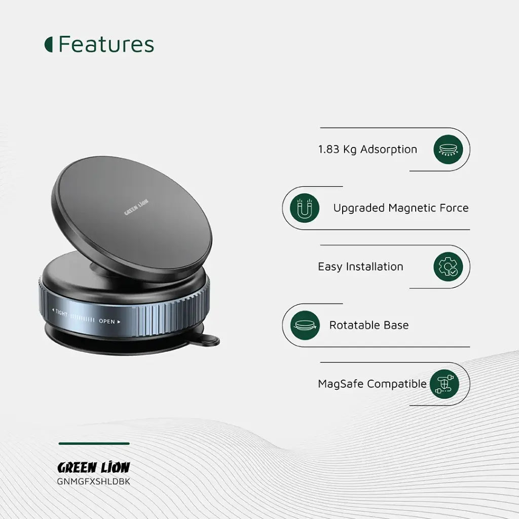 Green Lion Magno Flex Holder – 360° Magnetic Suction Mount