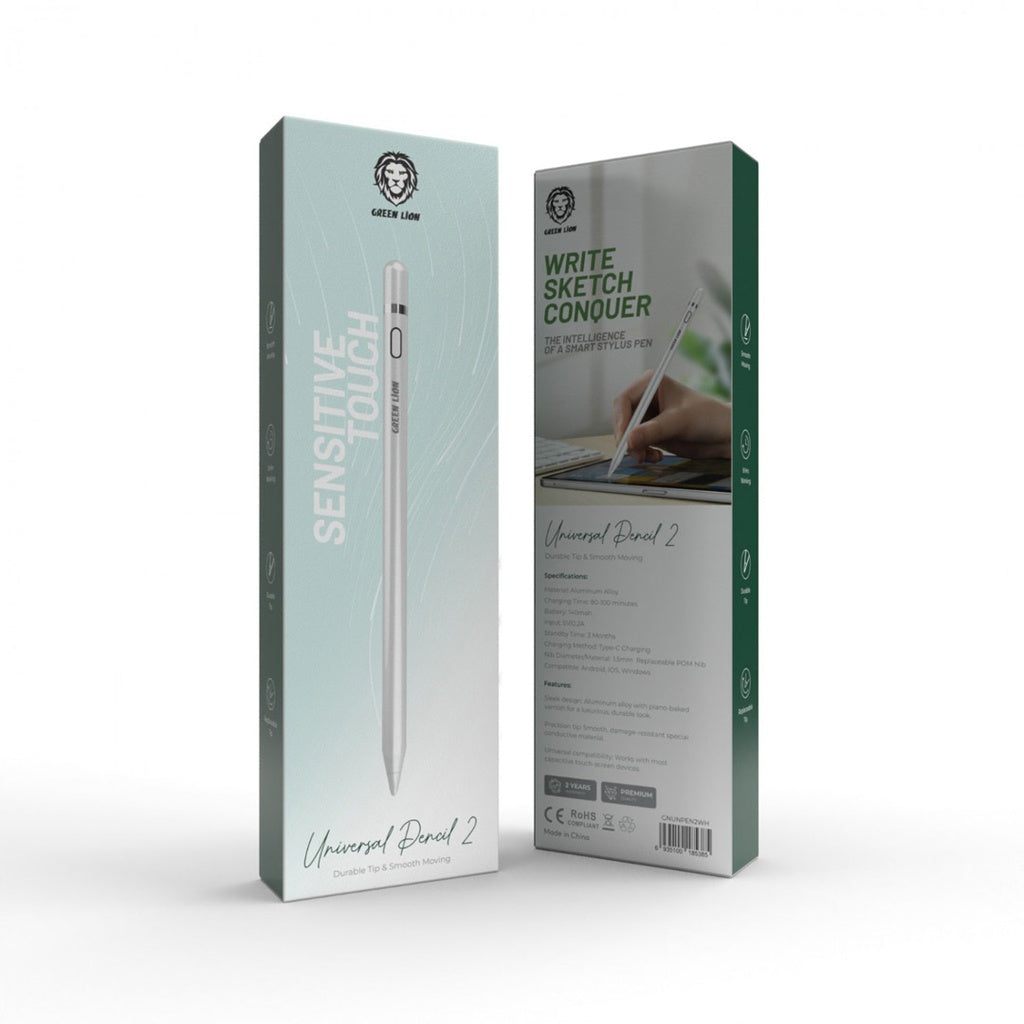 Green Lion Universal Pencil 2 - White Green Lion Universal Pencil 2 - White