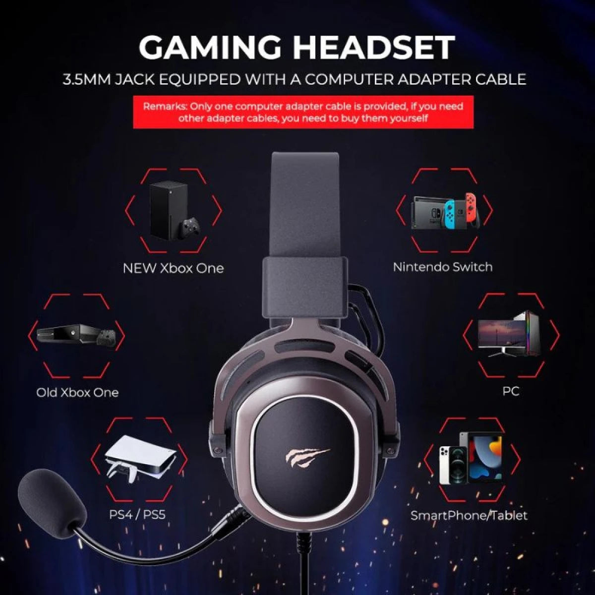 Havit H2008D Gaming Headset – 3.5mm Surround Sound Havit H2008D Gaming Headset – 3.5mm Surround Sound