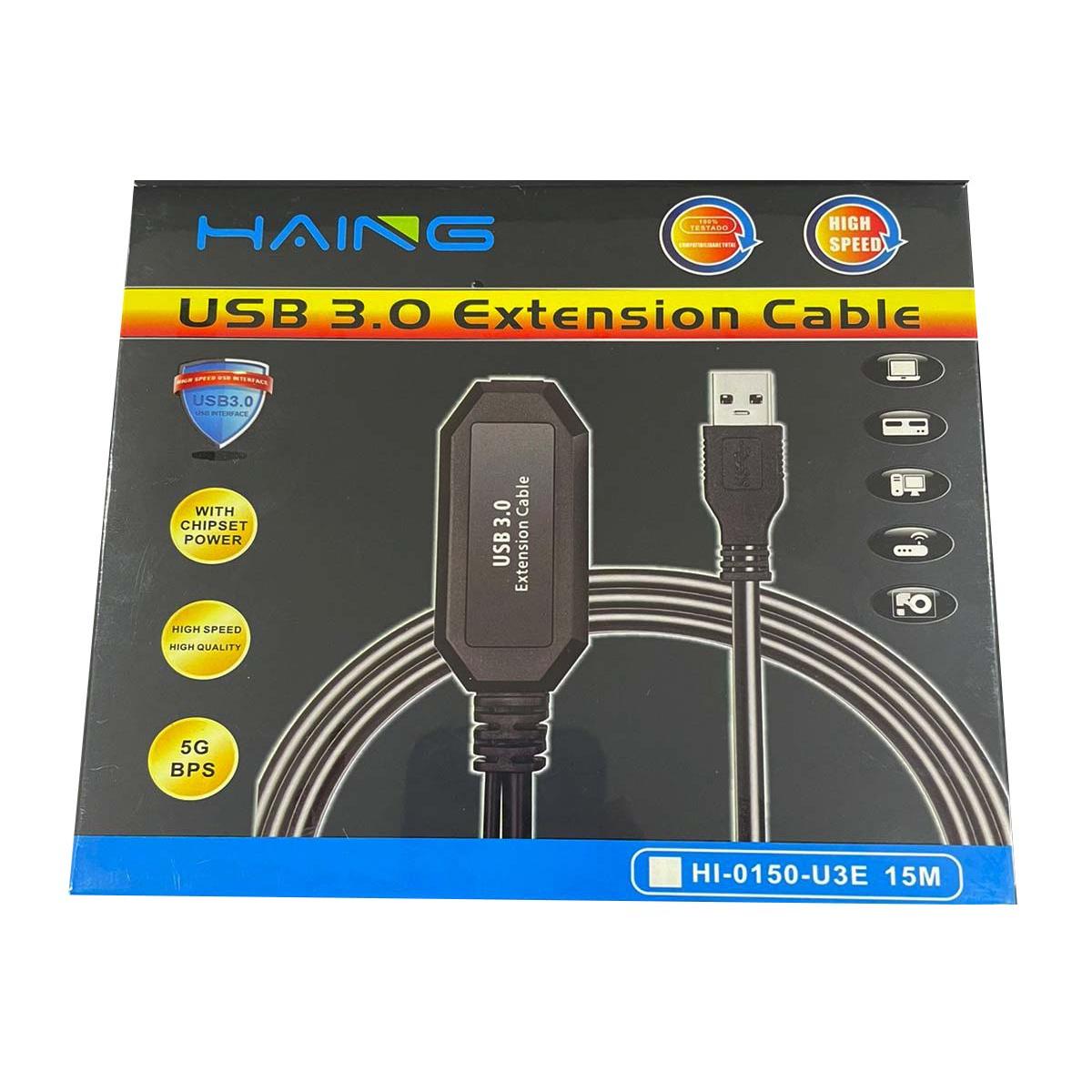 HAING HI-0150-U3E USB 3.0 Extension Cable (Male to Female) – 15M HAING HI-0150-U3E USB 3.0 Extension Cable (Male to Female) – 15M