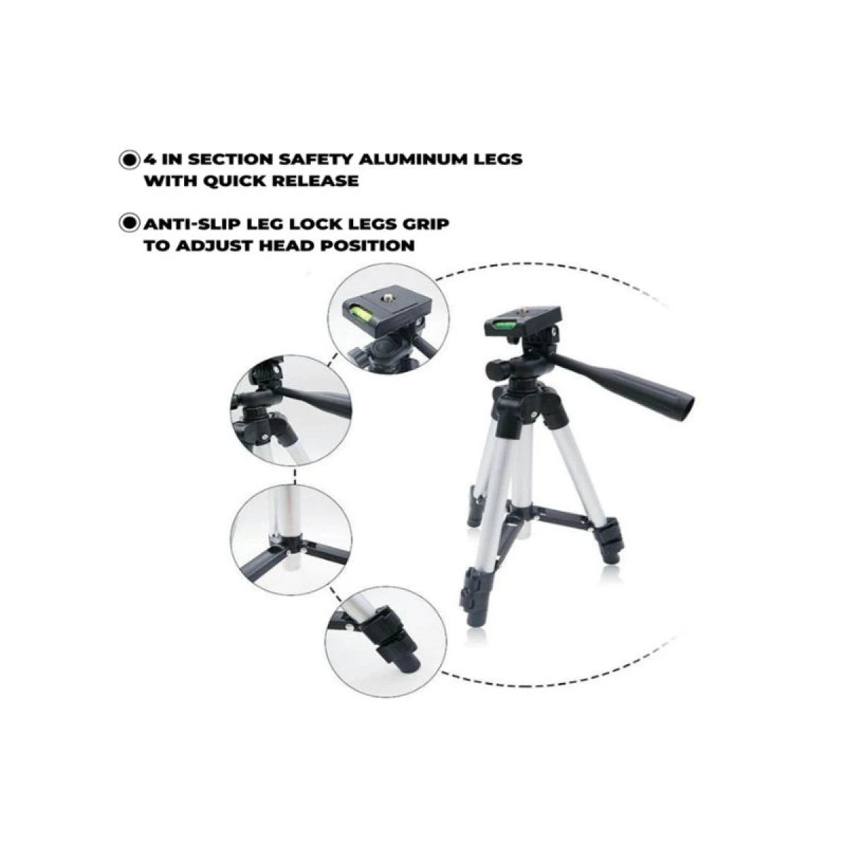 HAVIT HM131 Anti-Skidding Mini Aluminium Tripod