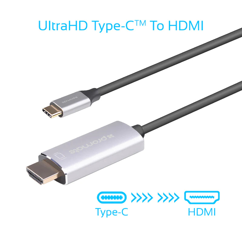 PROMATE HDLink-60H USB-C to HDMI Audio Video Cable with UltraHD Support