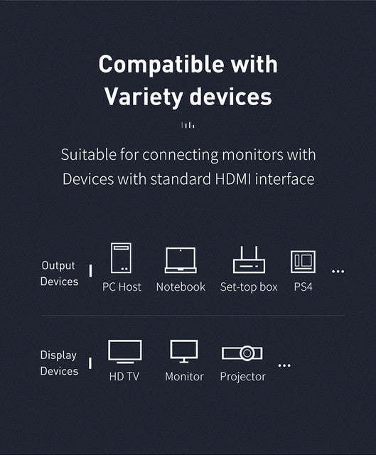 كابل ماكدودو HDMI إلى HDMI 2.0 4K عالي الوضوح بطول 2 متر