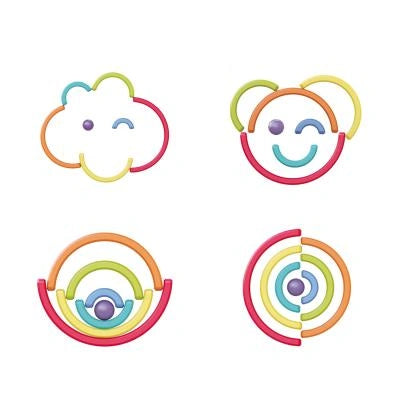 Hola Rainbow Chameleon - Montessori Pull Toy with Stacking Tower Hola Rainbow Chameleon - Montessori Pull Toy with Stacking Tower