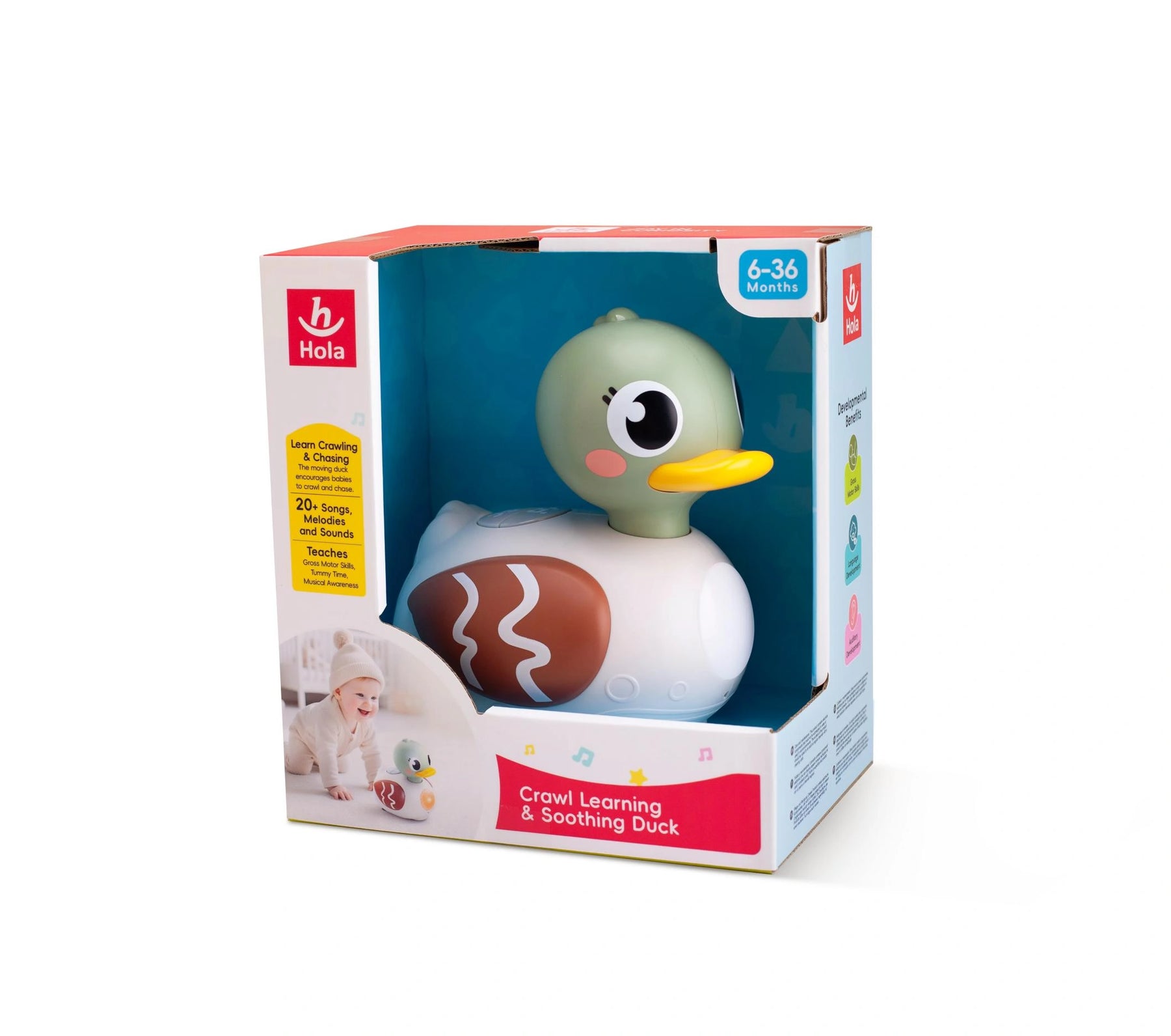 Hola Crawl Learning & Soothing Duck - Interactive Musical Toy Hola Crawl Learning & Soothing Duck - Interactive Musical Toy
