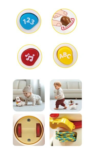 Hola Crawl & Pull Along Learning Puppy - Interactive Musical Toy