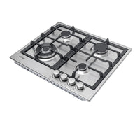 Conti Bi Hob 60cm, Gas, 4 Burners, Cast Iron – HGF 64012 IX