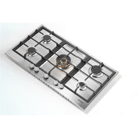 Conti Bi Hob 90cm, Gas, 5 Burners, Cast Iron – HGF 95B009 IX