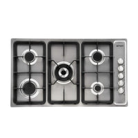 Conti 90cm Built-In Gas Hob, 5 Burners, Cast Iron, Stainless Steel – HGL 95001 IX