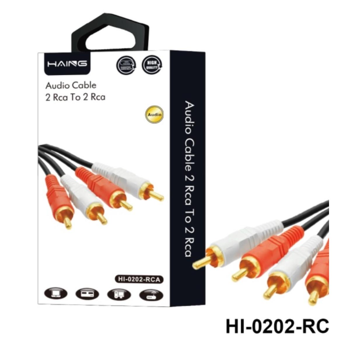 Haing HI-0202-RCA 2 RCA Male to 2 RCA Male Audio Cable – 1.5M