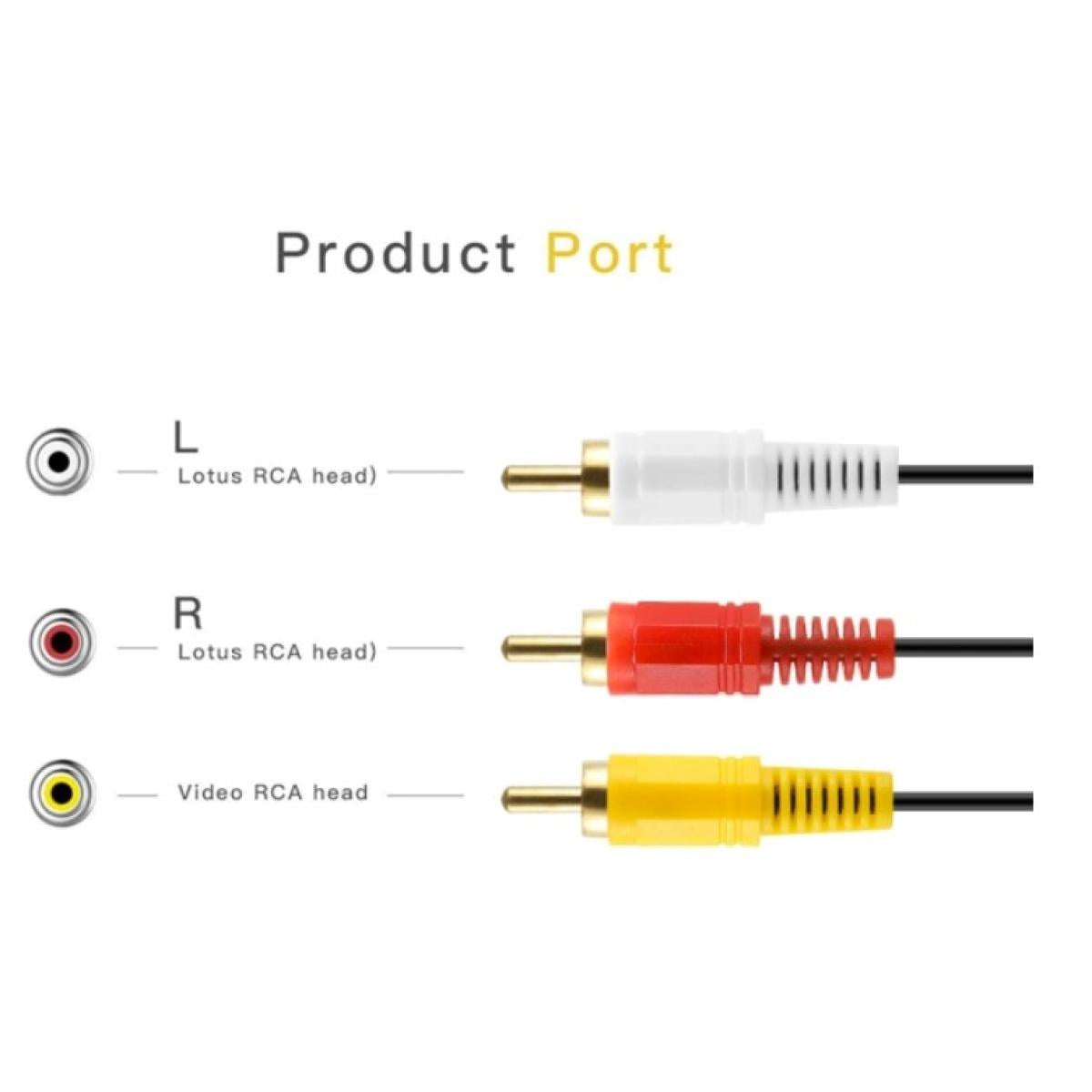 كابل الصوت هاينج HI-0303-RCA – RCA ثلاثي ذكر إلى ذكر بطول 1.5 متر
