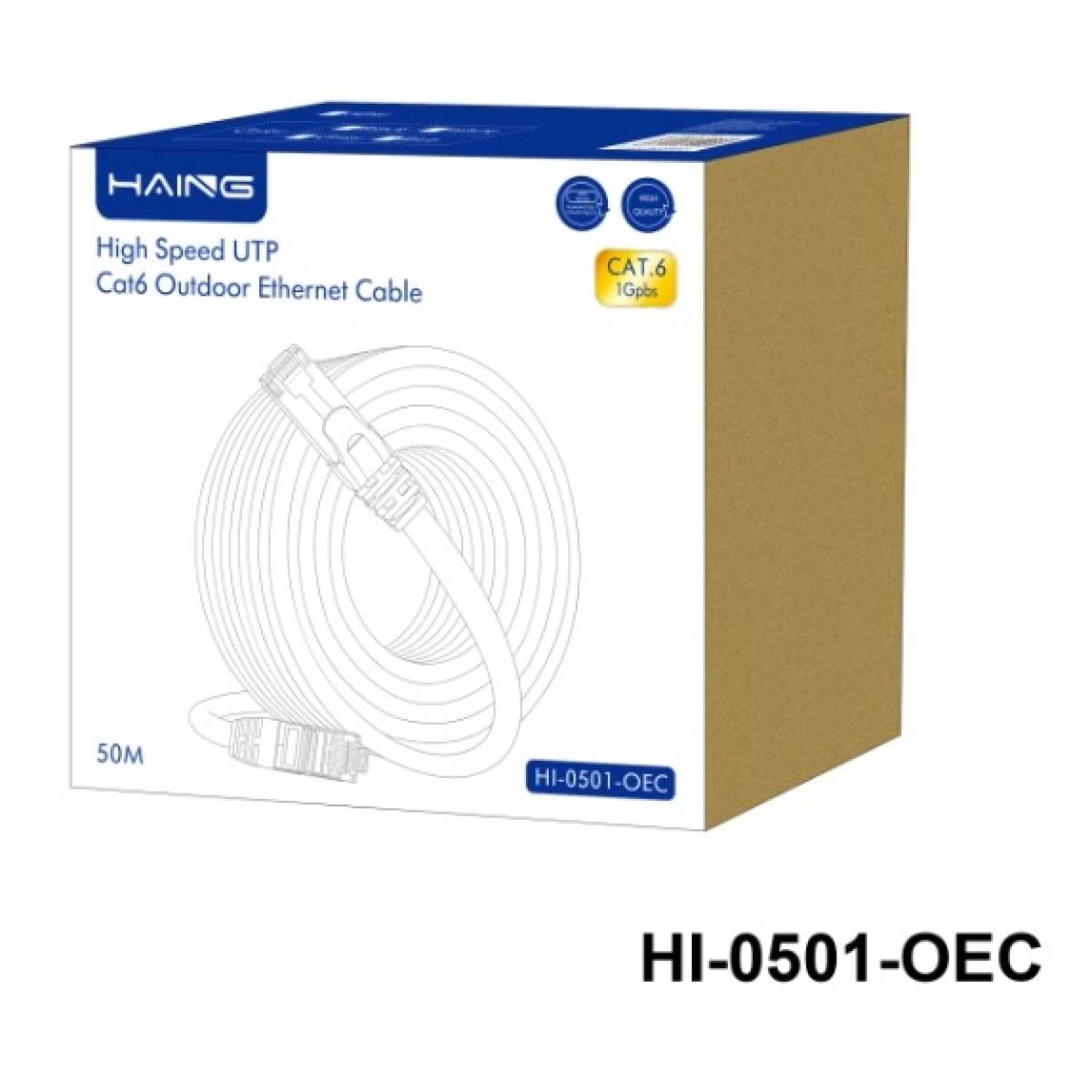 HAING HI-0501-OEC Cat 6 Outdoor High-Speed Ethernet Cable 50M