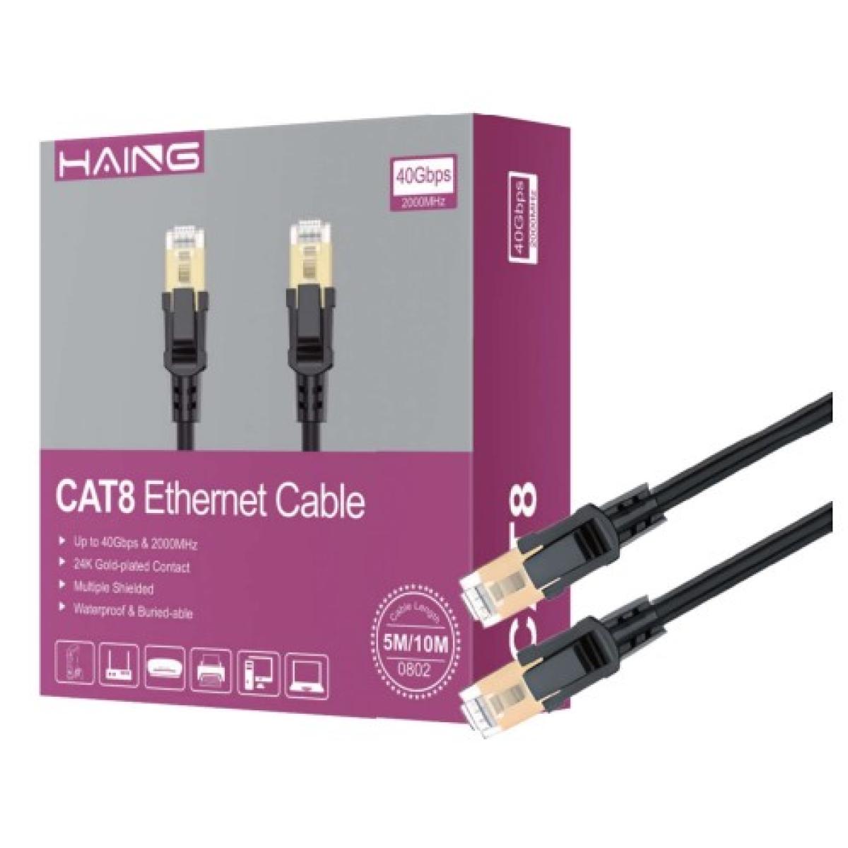 HAING High-Quality Cat8 Ethernet Cable - 10M