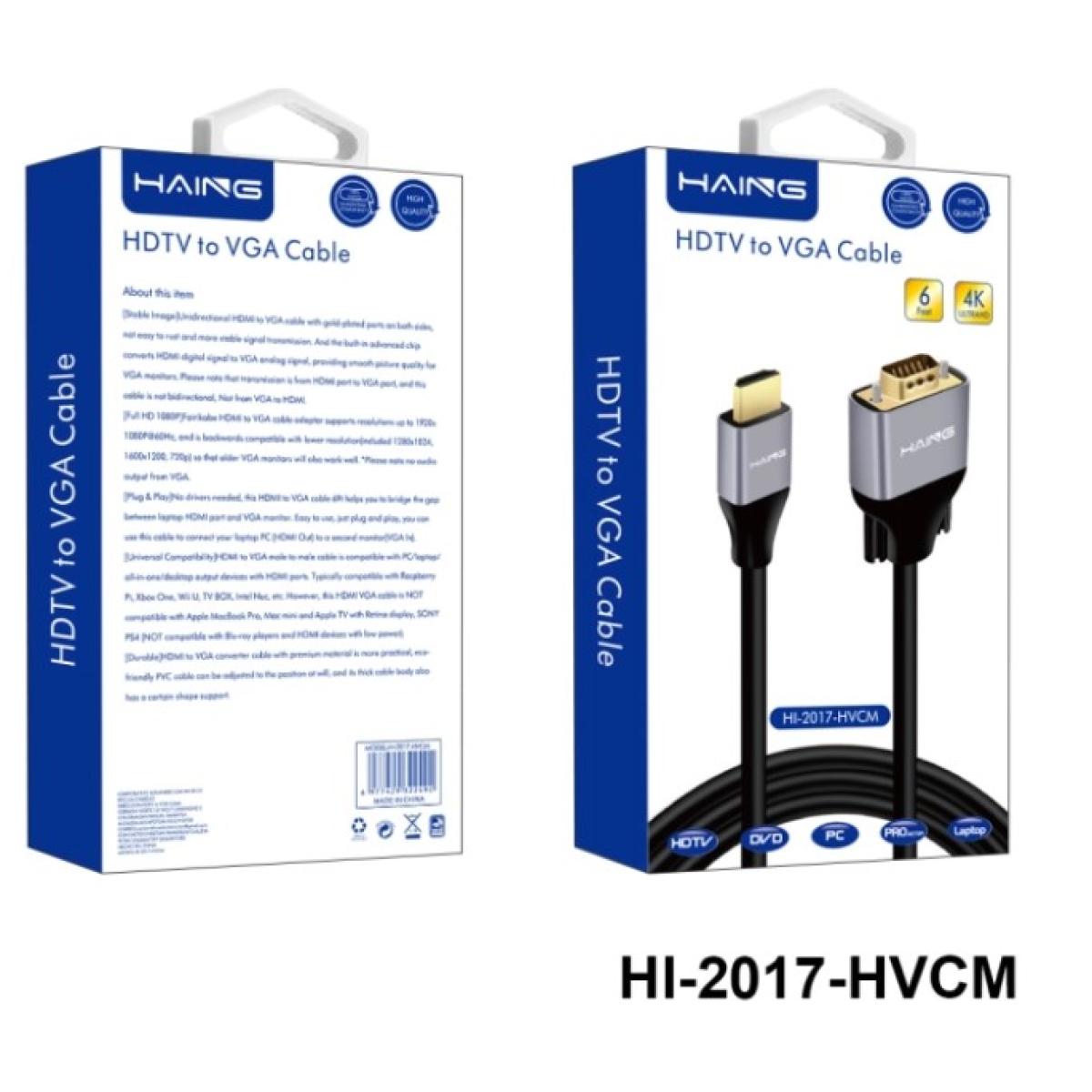HAING HI-2017-HVCM HDTV To VGA Cable 1.8M HAING HI-2017-HVCM HDTV To VGA Cable 1.8M