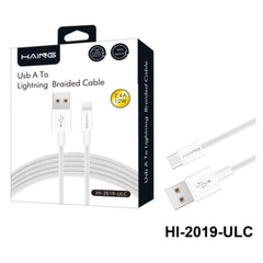 كابل هاينج HI-2019-ULC USB A إلى Lightning مضفر 1.2 متر 12W
