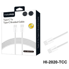 كابل HAING HI-2020-TCC Type-C إلى Type-C 60W 1.2م مضفر