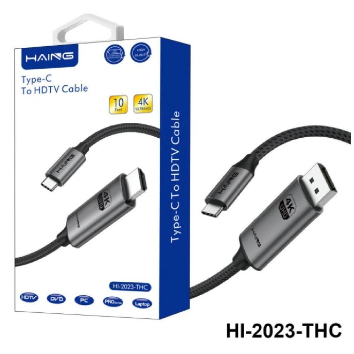 كابل HAING HI-2023-THC-3M Type-C إلى HDMI - بث 4K فائق الجودة بطول 3 متر